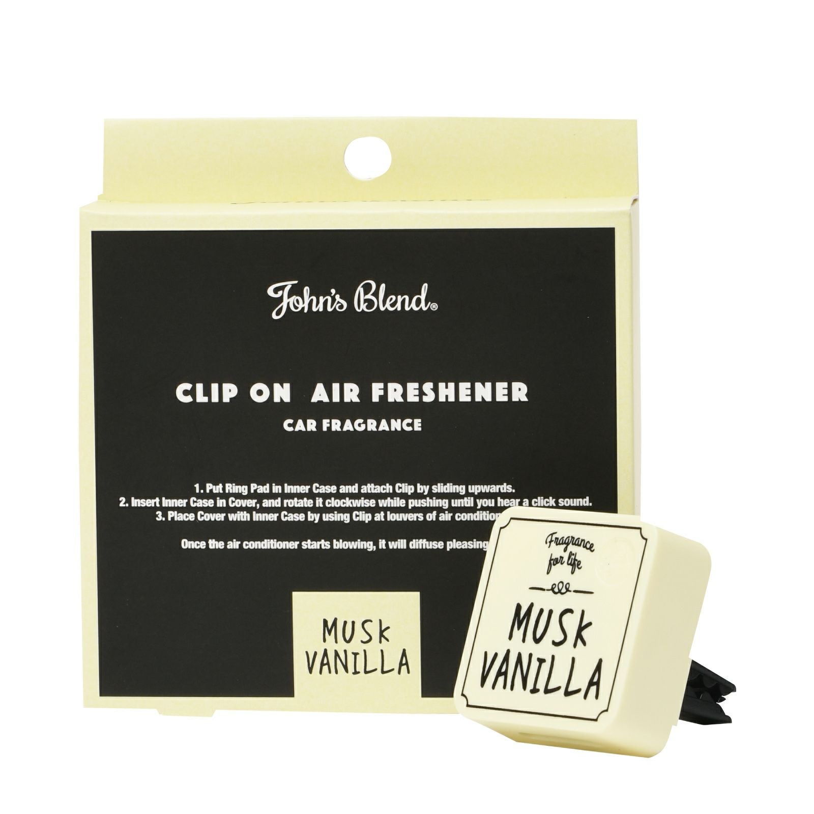 ムスクバニラ クリップオンエアーフレッシュナー John's Blend